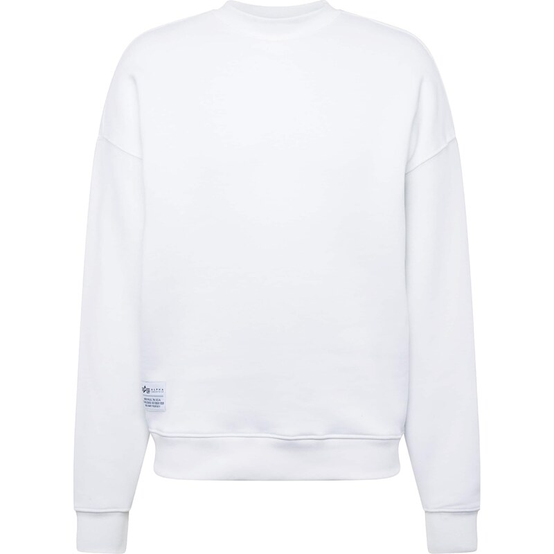 ALPHA INDUSTRIES Mikina černá / bílá