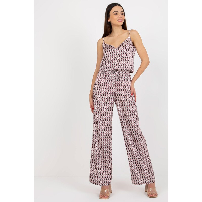 MladaModa Elegantní 3-dílný komplet top+košile+kalhoty model 900142 90997107