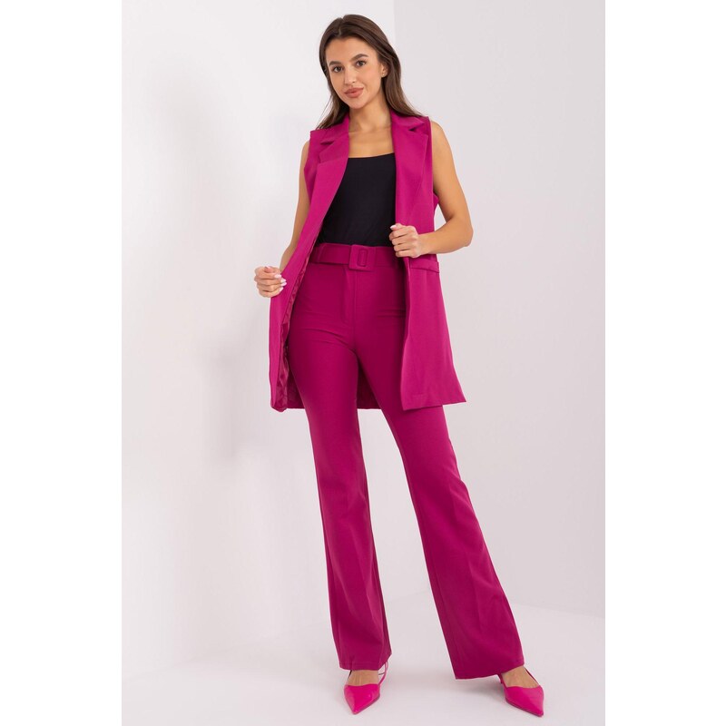 MladaModa Elegantní komplet saka a kalhot model 06913 tmavě