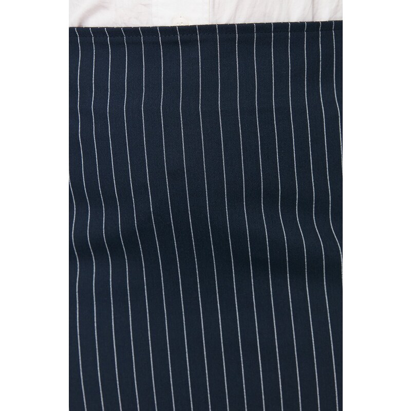 Trendyol Curve Navy Blue Striped Mini Woven Skirt