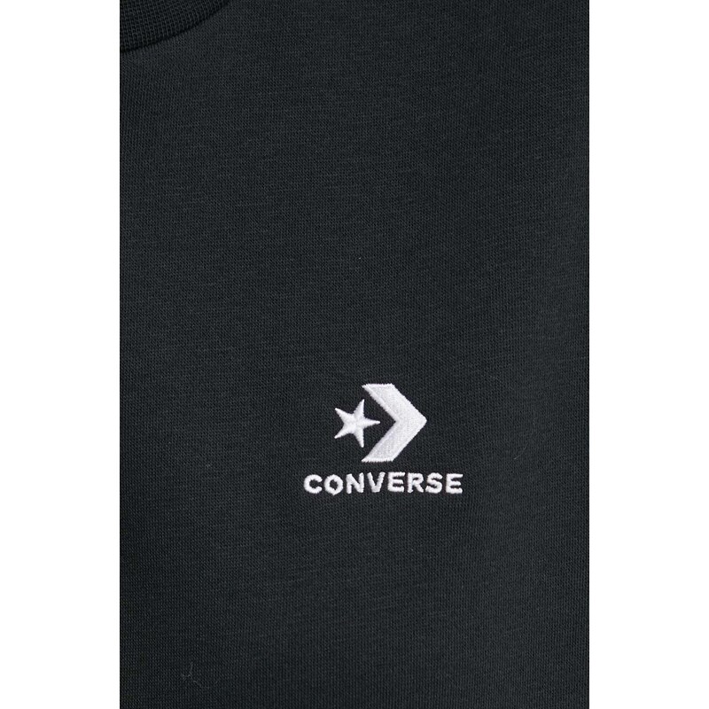 Mikina Converse černá barva, hladká