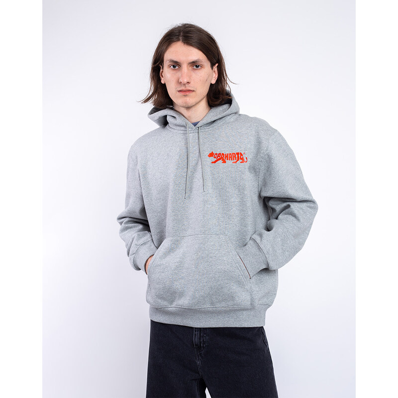 Carhartt WIP Hooded Rocky Script Sweat Grey Heather