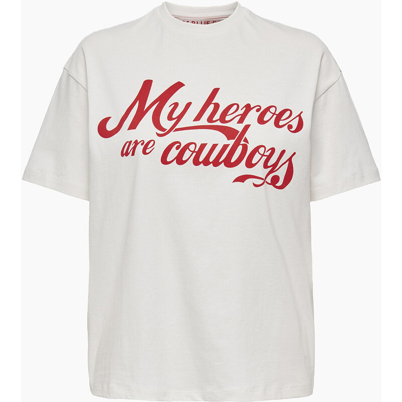 ONLY ONLCOWBOY HEROES T-SHIRT DNM RED DBL
