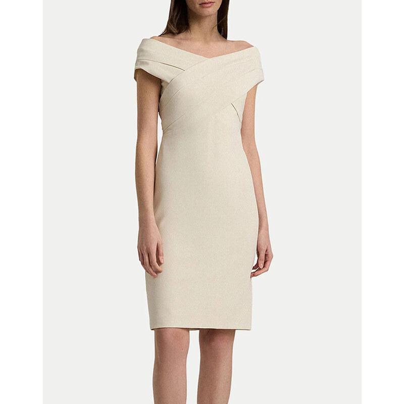 LAUREN RALPH LAUREN PLSHD CREPE-COCKTAIL DRESS