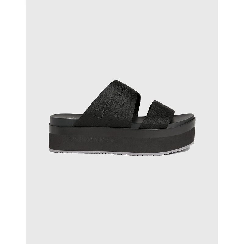 CALVIN KLEIN FLATFORM SANDAL WEBBING IN MR