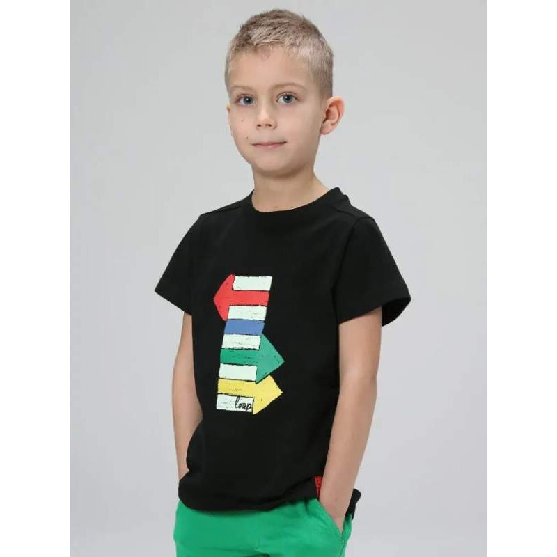 Loap (navržené v ČR, ušito v Asii) Chlapecké tričko Loap Boonis černé - SVÍTÍ VE TMĚ