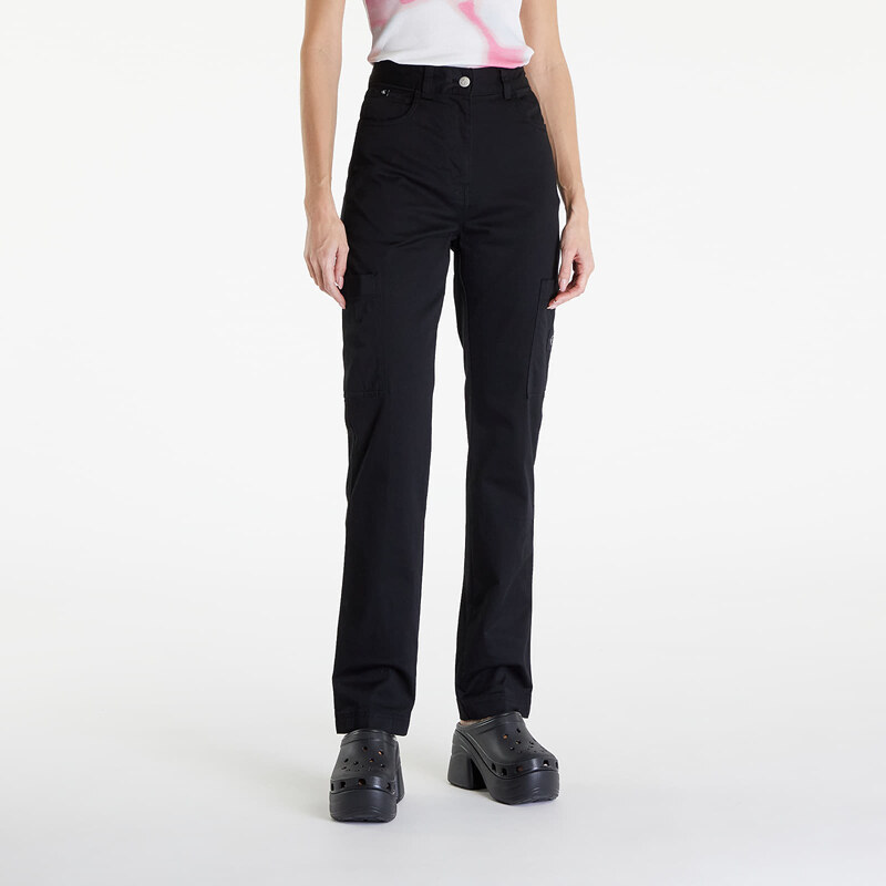 Kalhoty Calvin Klein Jeans Woven Label High Rise Straight Pant