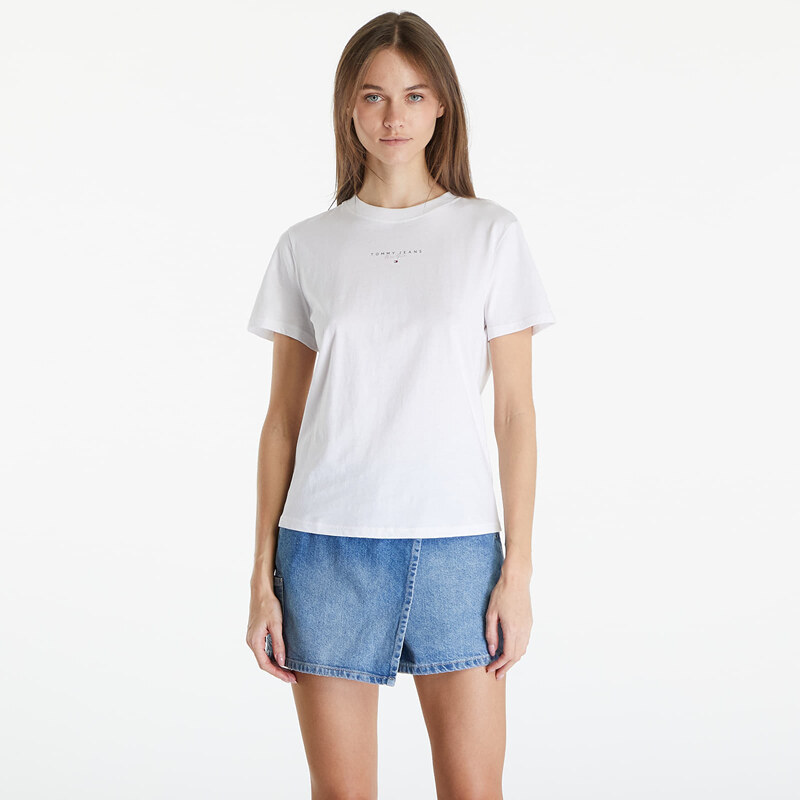 Tommy Hilfiger Dámské tričko Tommy Jeans Regrular Essential Logo Tee White