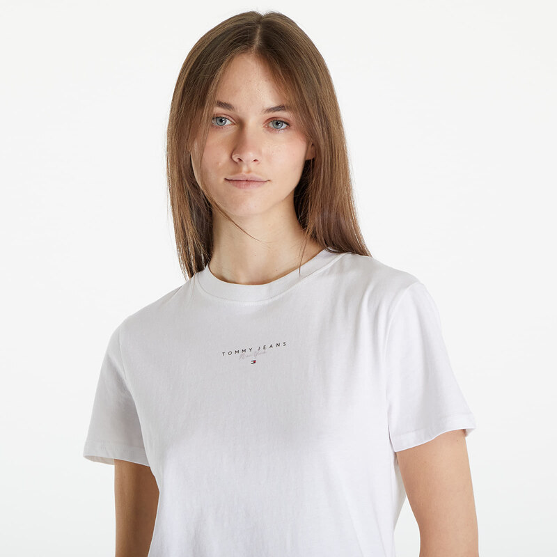 Tommy Hilfiger Dámské tričko Tommy Jeans Regrular Essential Logo Tee White