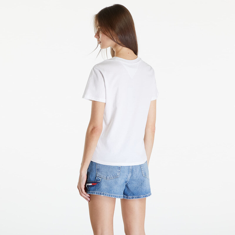 Tommy Hilfiger Dámské tričko Tommy Jeans Regrular Essential Logo Tee White