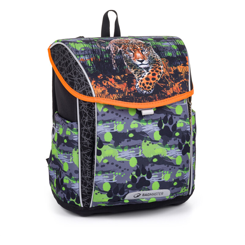 Školní aktovka Bagmaster Prim 24 B Green/Black/Orange