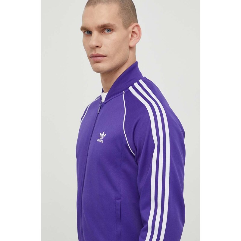 Mikina adidas Originals pánská, fialová barva, s aplikací, IR9885