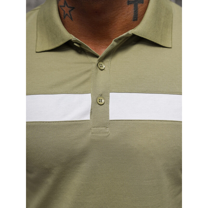 Pánské Polo Tričko Khaki OZONEE NB/MT3108