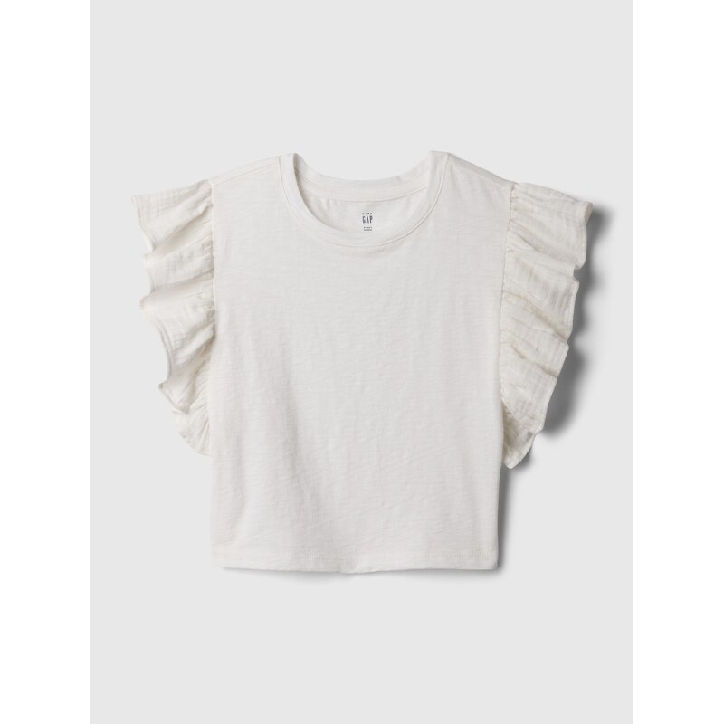 GAP Dětský crop top s volánky - Holky