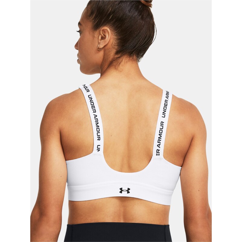 Bílá dámská sportovní podprsenka Under Armour UA Infinity High Zip 2.0 Bra