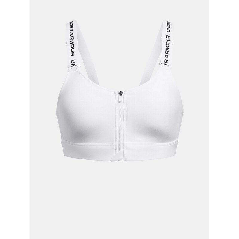 Bílá dámská sportovní podprsenka Under Armour UA Infinity High Zip 2.0 Bra