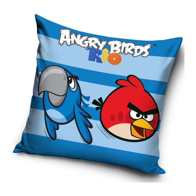Povlak na polštářek Angry Birds Blue Stripes
