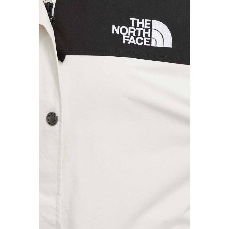 Bunda The North Face dámská, béžová barva, přechodná, oversize, NF0A853LROU1