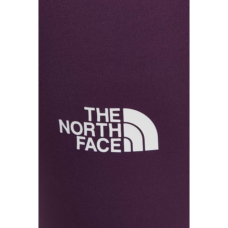 Sportovní legíny The North Face dámské, fialová barva, s potiskem, NF0A87K1W4E1