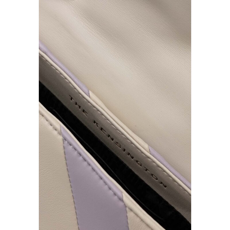 Kožená kabelka Kurt Geiger London fialová barva