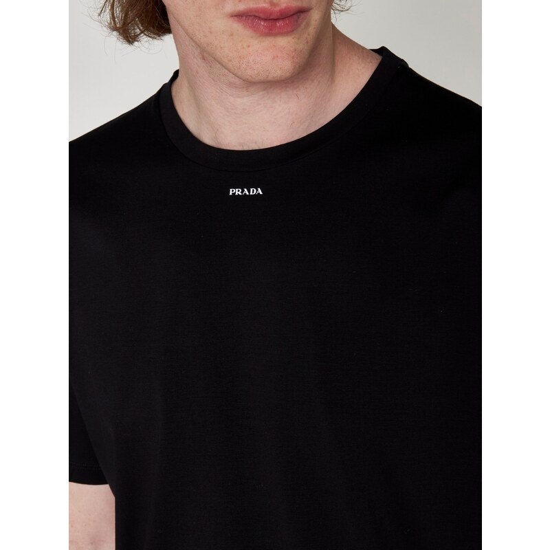 PRADA Detail Logo Black tričko