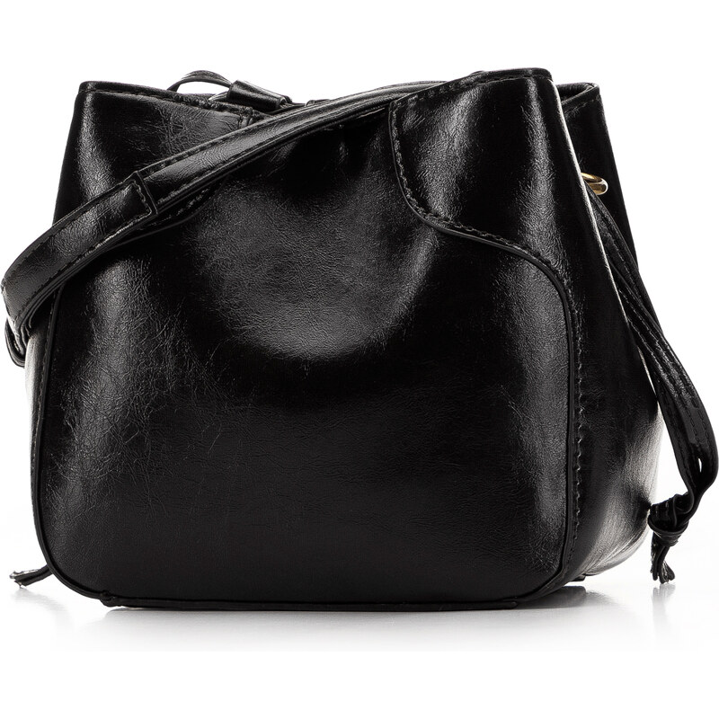 Malá dámská kabelka z lesklé ekologické kůže Wittchen, černá, ekologická kůže