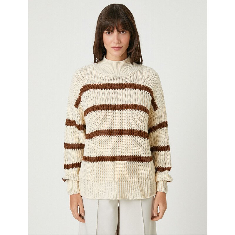 Koton Oversize Knit Sweater Half Turtleneck