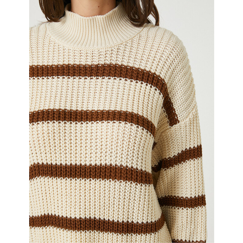 Koton Oversize Knit Sweater Half Turtleneck