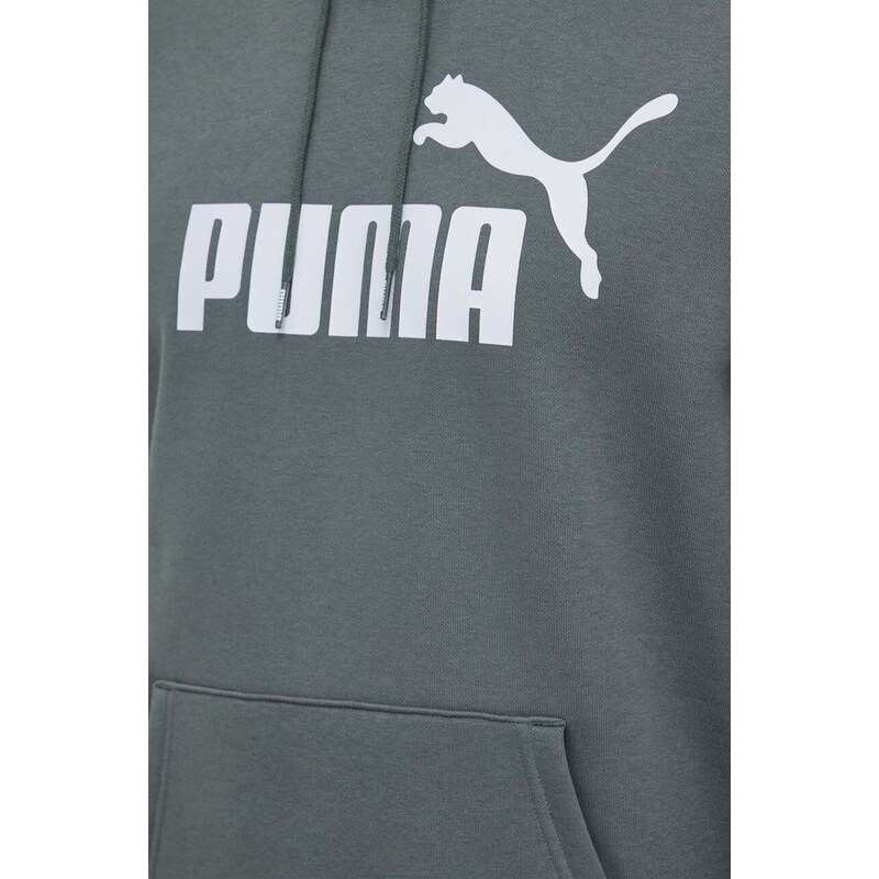 Mikina Puma pánská, šedá barva, s kapucí, s potiskem, 586687