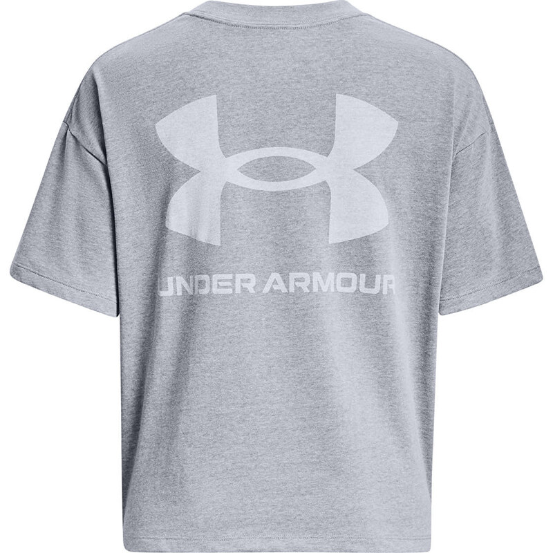 Dámské tričko Under Armour W Logo Lc Oversized Hw Ss Steel Light Heather