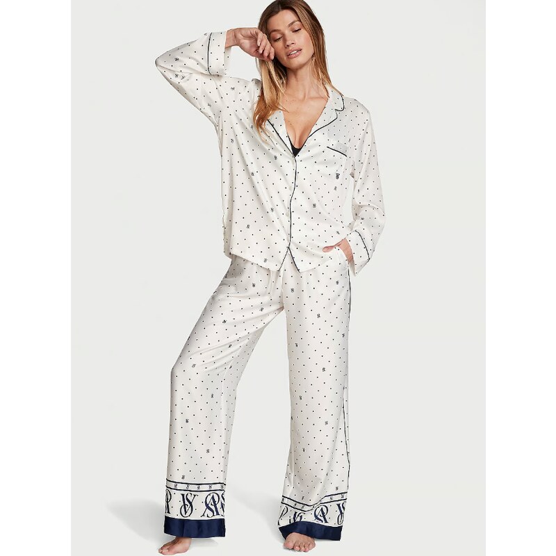 Victoria's Secret saténová pyžamová souprava Long Pajama Set