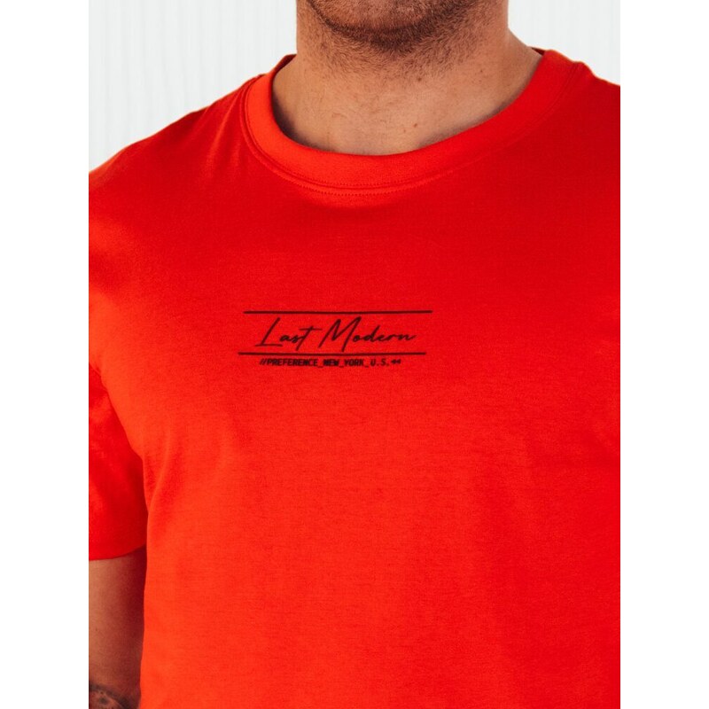 Dstreet Jedinečné oranžové tričko s potiskem