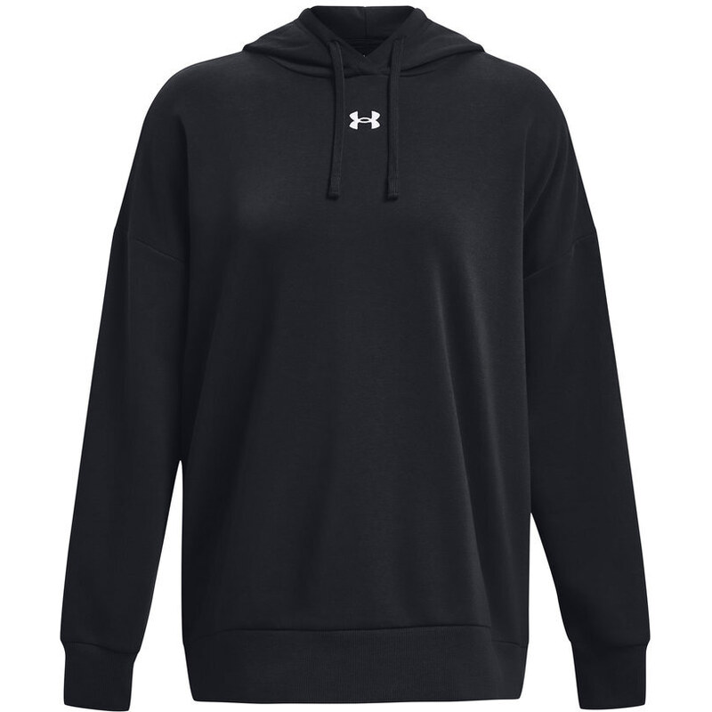 Under Armour Rival Fleece Oversized Hoodie | Black/White