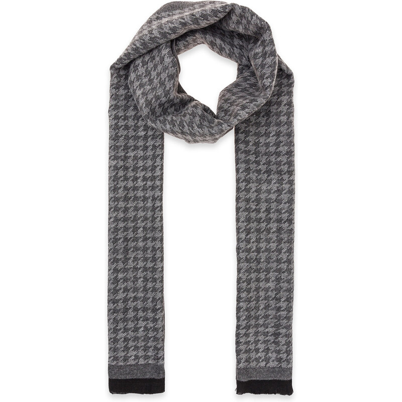 Avva Men's Gray Patterned Shawl