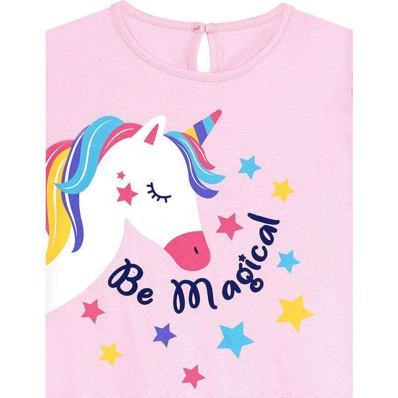 Denokids Unicorn Magic Girls Pink Dress