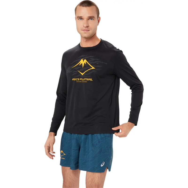 ČERNÉ PÁNSKÉ FUNKČNÍ TRIČKO ASICS FUJITRAIL LOGO LS TOP Černá