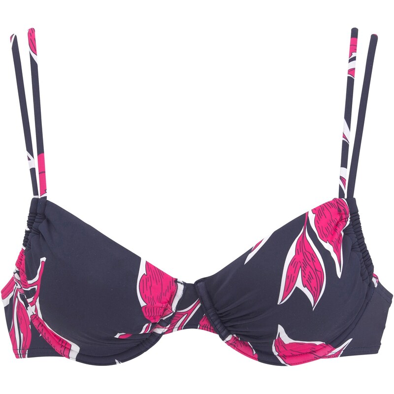 LASCANA Horní díl plavek námořnická modř / pink / bílá
