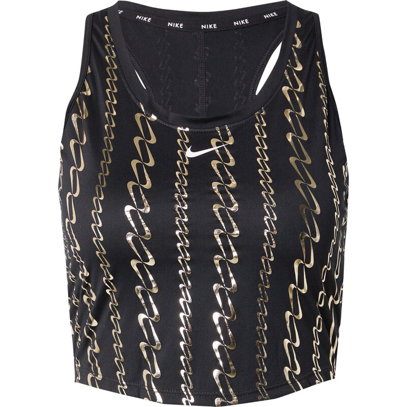NIKE Sportovní top One zlatá / černá / bílá 109510827
