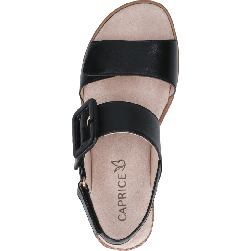 Dámské kožené sandále 9-28753-42-040 Caprice černé