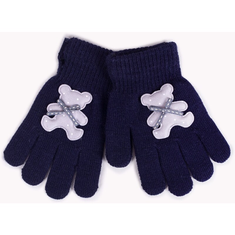Yoclub Kids's Gloves RED-0235G-AA5B-001 Navy Blue