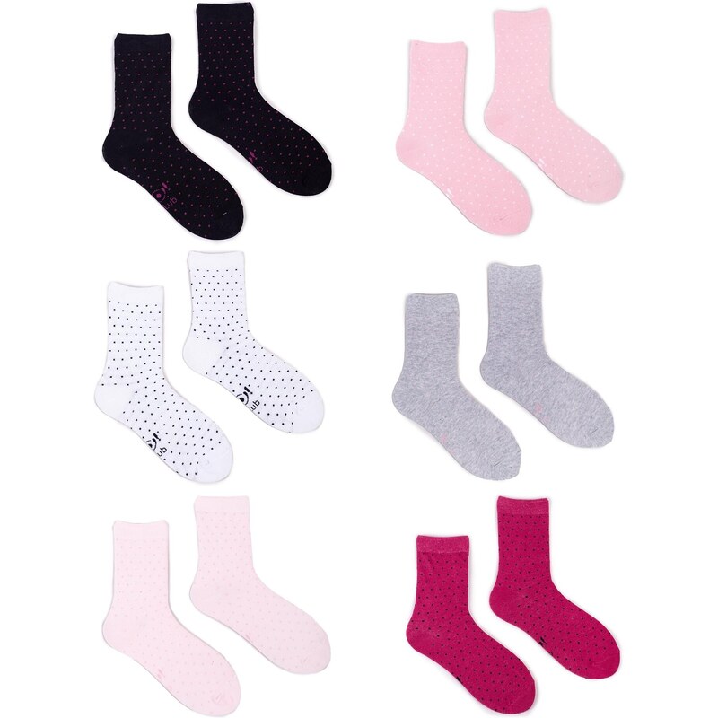 Yoclub Kids's Girls' Socks 6-Pack SKA-0128G-AA00