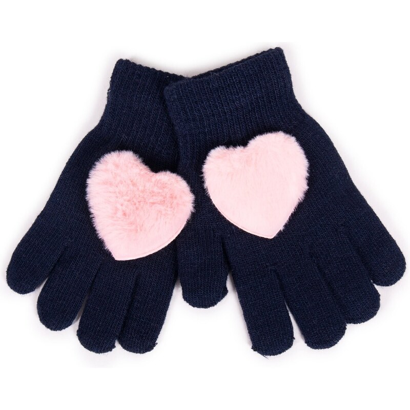Yoclub Kids's Gloves RED-0069G-AA50-003 Navy Blue