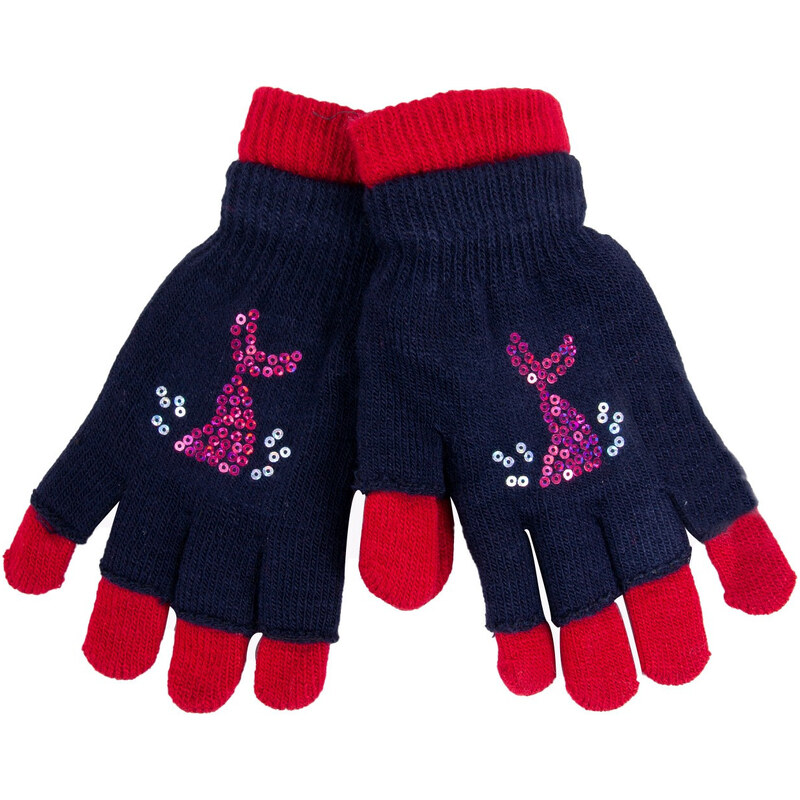 Yoclub Kids's Gloves RED-0242G-AA50-008 Navy Blue