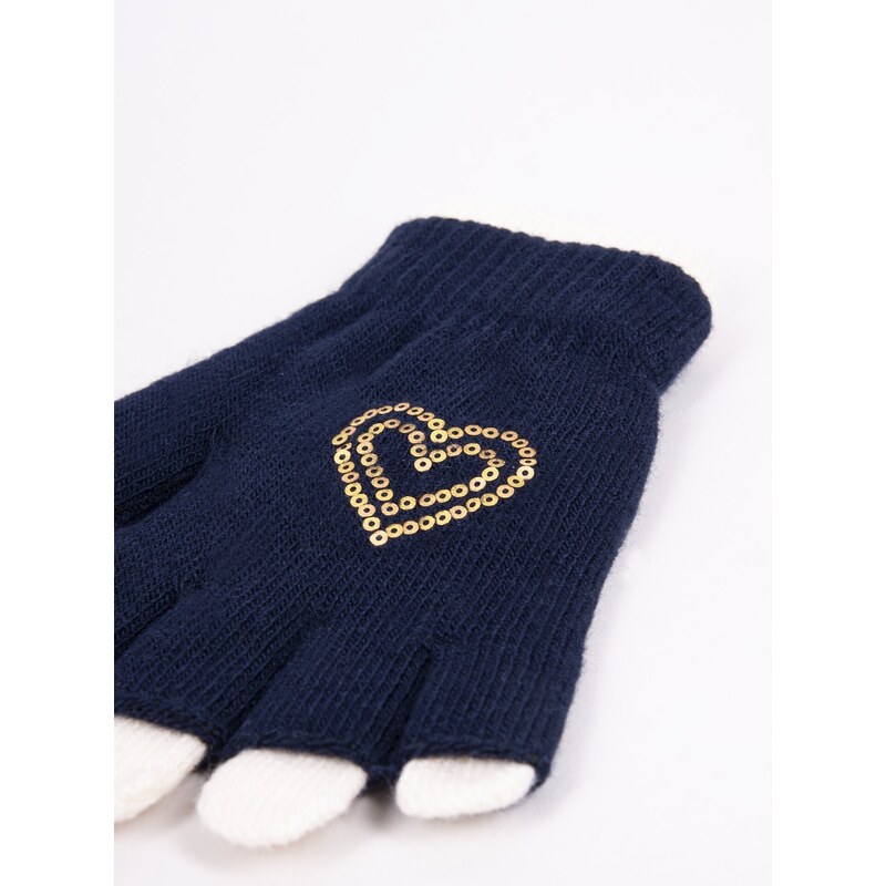 Yoclub Kids's Gloves RED-0242G-AA50-008 Navy Blue