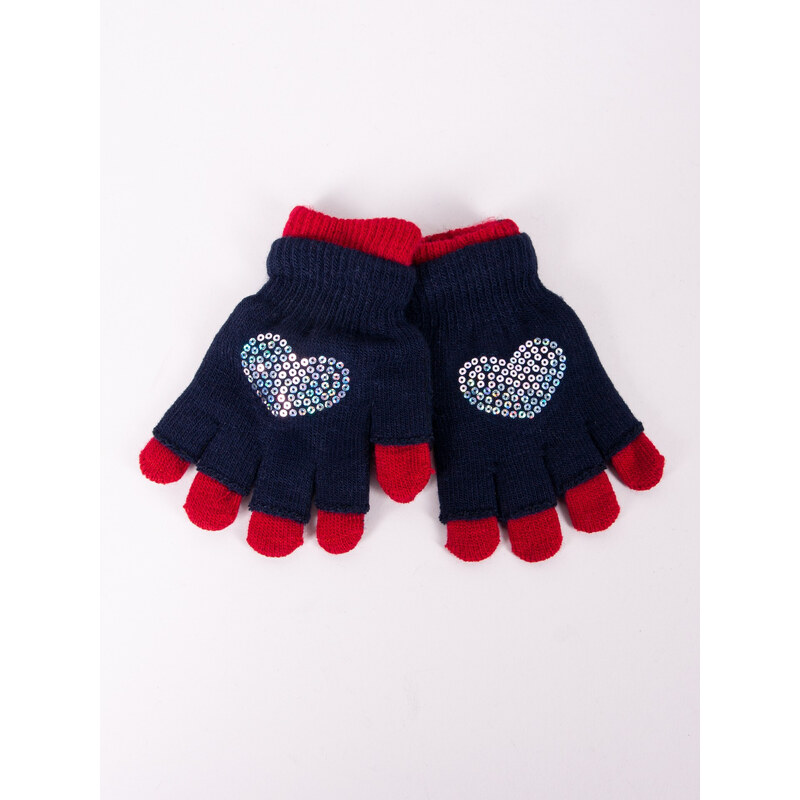 Yoclub Kids's Gloves RED-0242G-AA50-008 Navy Blue