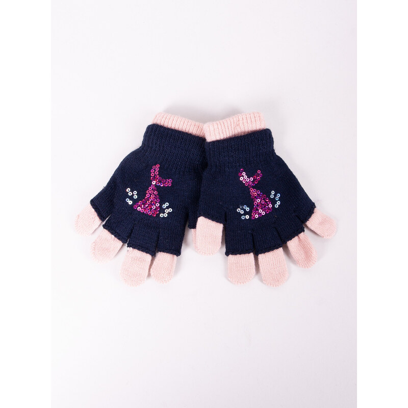 Yoclub Kids's Gloves RED-0242G-AA50-008 Navy Blue