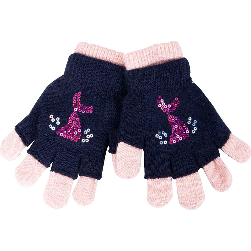 Yoclub Kids's Gloves RED-0242G-AA50-008 Navy Blue