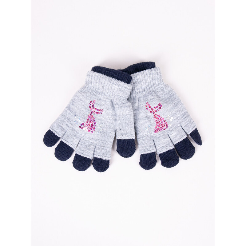 Yoclub Kids's Gloves RED-0242G-AA50-008 Navy Blue