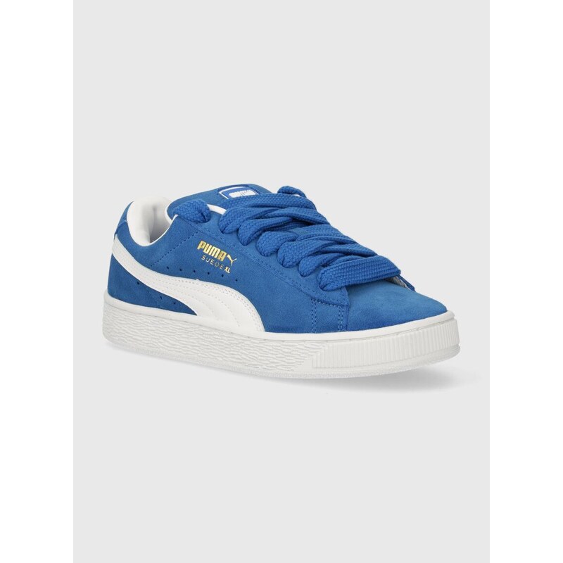 Kožené sneakers boty Puma Suede XL tmavomodrá barva, 395205