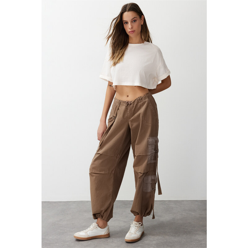 Trendyol Normal Waist Jogger Jeans with Stone Cargo Pocket